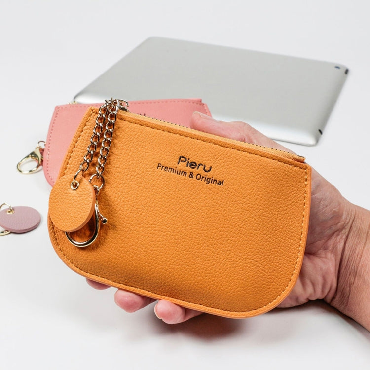 Leisure Ultra-thin Ladies Coin Purse Zippered Mini Wallet(Yellow) - Card & Passport Bags by Pieru | Online Shopping South Africa | PMC Jewellery | Buy Now Pay Later Mobicred