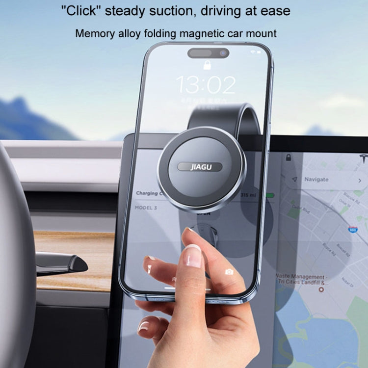 JIAGU Car Suction Cup Type Magsafe Mobile Phone Bracket Telescopic Instrument Panel Car Navigation Rack(Black) - free shipping - PMC Jewellery - Order now!