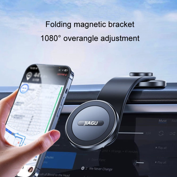 JIAGU Car Suction Cup Type Magsafe Mobile Phone Bracket Telescopic Instrument Panel Car Navigation Rack(Black) - free shipping - PMC Jewellery - Order now!