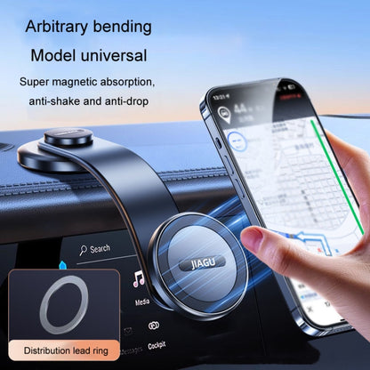 JIAGU Car Suction Cup Type Magsafe Mobile Phone Bracket Telescopic Instrument Panel Car Navigation Rack(Black) - free shipping - PMC Jewellery - Order now!