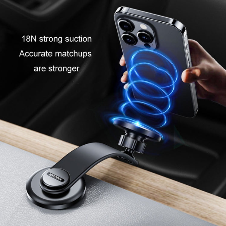 JIAGU Car Suction Cup Type Magsafe Mobile Phone Bracket Telescopic Instrument Panel Car Navigation Rack(Black) - free shipping - PMC Jewellery - Order now!