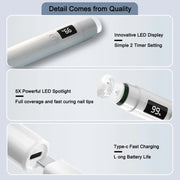 Rechargeable Mini UV Led Lamp for Nails Gel Dry With 360 Degree Rotating Stand(White)