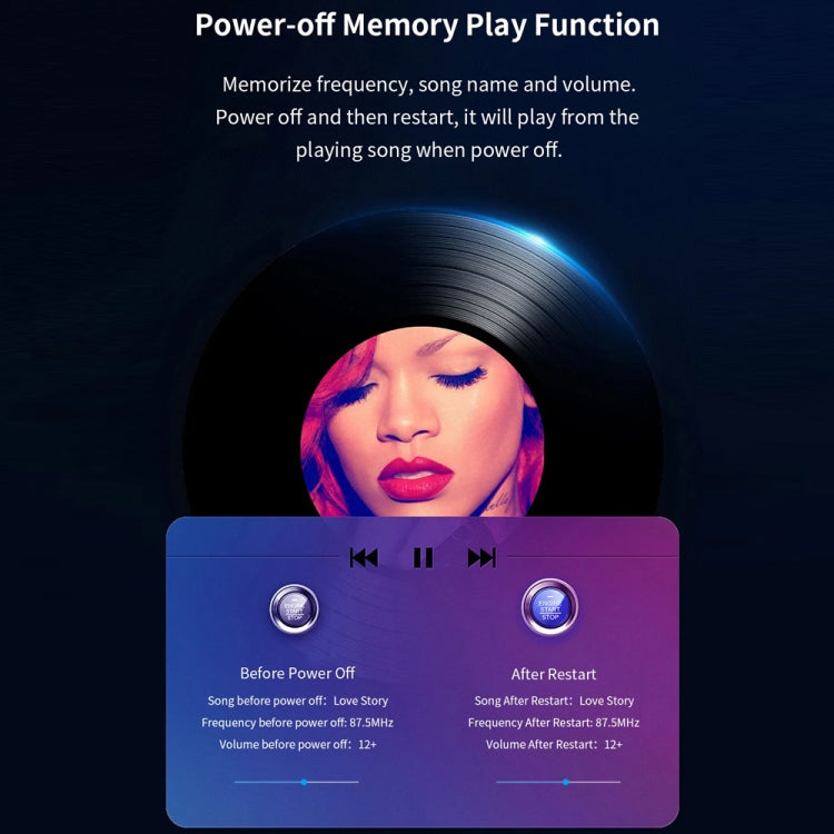 Car Bluetooth MP3 Player Ambient Light Charger(Black) - Bluetooth Car Kits by PMC TechLife | Online Shopping South Africa | PMC TechLife | Buy Now Pay Later Mobicred