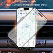 Car Magsafe Wireless Charger Transparent Induction 120W Fast Charging Universal Mobile Phone Bracket(Black)