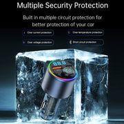 48W Car Bluetooth MP3 Player with Fast Charging(Black)