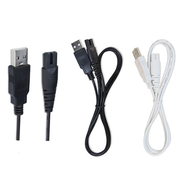 1.25m For Shaver / Water Refill Device USB TTo 8-Figure Tail Charging Cable Power Cord(White) - Shavers Parts by PMC TechLife | Online Shopping South Africa | PMC TechLife | Buy Now Pay Later Mobicred