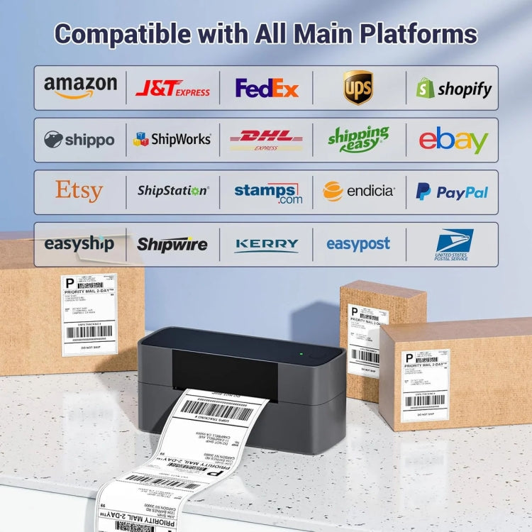Phomemo PM245-BT Bluetooth Shipping Label Printer Support Labels Width  1- 4.6 Inch(EU Plug)