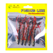 6.6cm 5pcs /Pack HENGJIA SO175 Two Color Split Fork Soft Bait Freshwater Fishing Salmon Lures(Color 1)