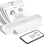 Phomemo P831 Bluetooth Portable Thermal Transfer Printer Support A4 / Letter / A5 / B5 Plain Paper Printing(White)