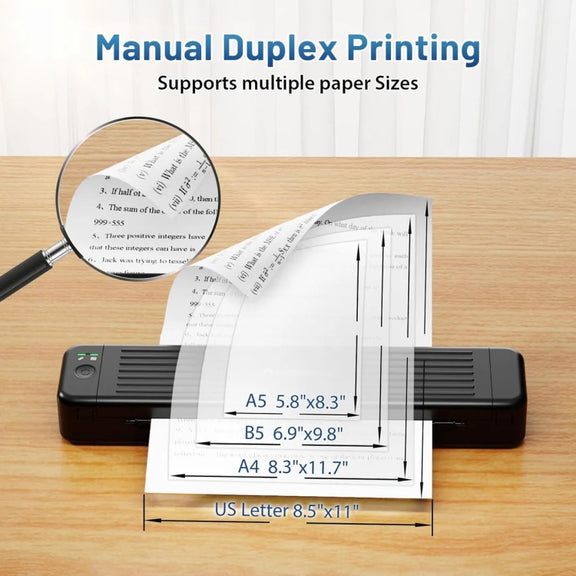 Phomemo P831 Bluetooth Portable Thermal Transfer Printer Support A4 / Letter / A5 / B5 Plain Paper Printing(Black)