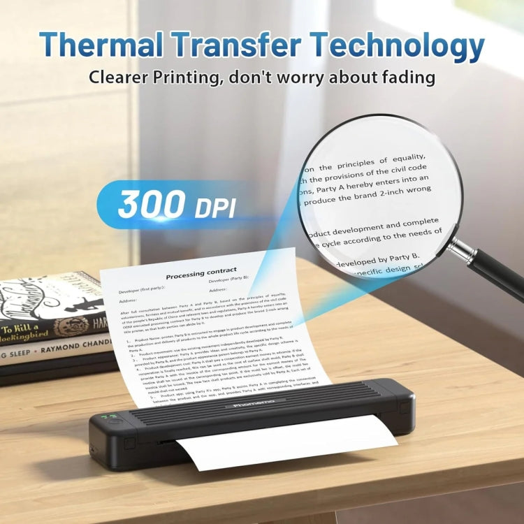 Phomemo P831 Bluetooth Portable Thermal Transfer Printer Support A4 / Letter / A5 / B5 Plain Paper Printing(Green) - free shipping - PMC TechLife - Order now!