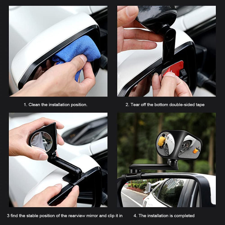 Car Auxiliary Mirror Multi-Function Wide-Angle Rear View Reversing Mirror(White Right) - Convex Mirror & Accessories by PMC TechLife | Online Shopping South Africa | PMC TechLife | Buy Now Pay Later Mobicred