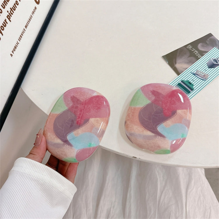 For AirPods Max 1Pair Tropical Leaf Pattern Headphone Silicone Case(Blue) - For AirPods Max by PMC Jewellery | Online Shopping South Africa | PMC Jewellery | Buy Now Pay Later Mobicred