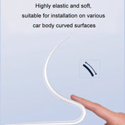 HAOCAI 40cm Car Door Anti-collision Strip Door Edge Bumper Protector, Color: 8pcs Transparent