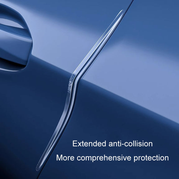 HAOCAI 40cm Car Door Anti-collision Strip Door Edge Bumper Protector, Color: 8pcs Transparent