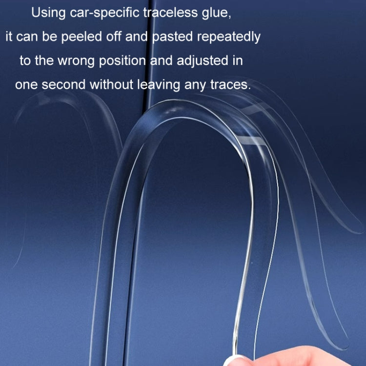 HAOCAI 40cm Car Door Anti-collision Strip Door Edge Bumper Protector, Color: 8pcs Transparent - free shipping - PMC Jewellery - Order now!