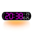 Remote Control Digital Display Atmosphere Light Wall Clock Living Room Decoration Clock, Color: Dark Pink - Wall Clock by PMc TechLife | Online Shopping South Africa | PMc TechLife | Buy Now Pay Later Mobicred