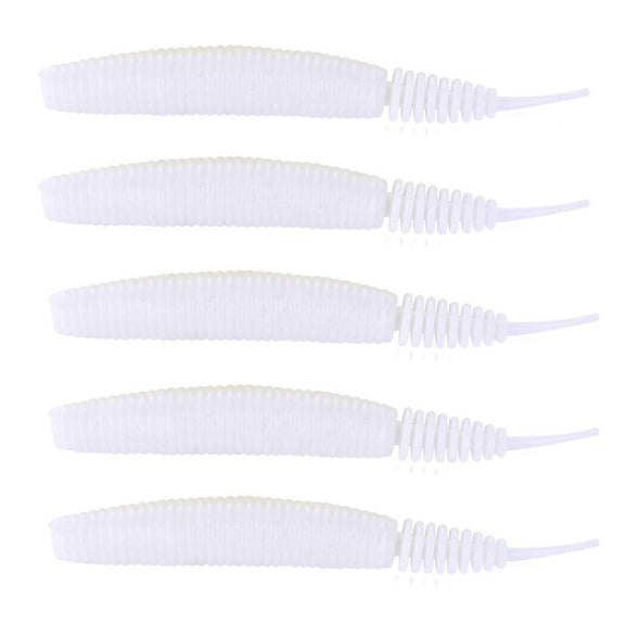 5pcs /Pack HENGJIA SO109 Spaghetti Worm Soft Bait Spiral Fishing Dummy Lures, Size: 10cm 7g(Color 1)