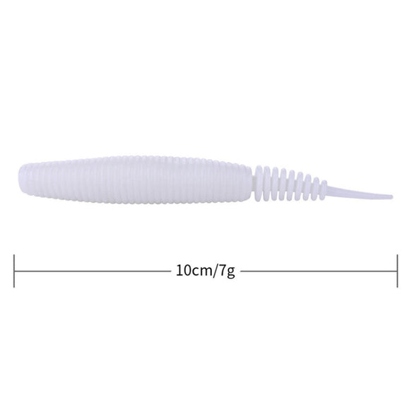 5pcs /Pack HENGJIA SO109 Spaghetti Worm Soft Bait Spiral Fishing Dummy Lures, Size: 10cm 7g(Color 1)