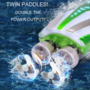 Children 2.4G Mini Remote Control Boat Summer Water Play Electrical Submarine Boys Toys(Purple)