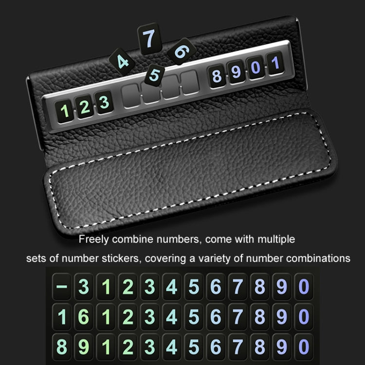 Car Front Windshield Temporary Parking Number Plate Interior Decoration(Black) - Parking Card by PMC TechLife | Online Shopping South Africa | PMC TechLife | Buy Now Pay Later Mobicred