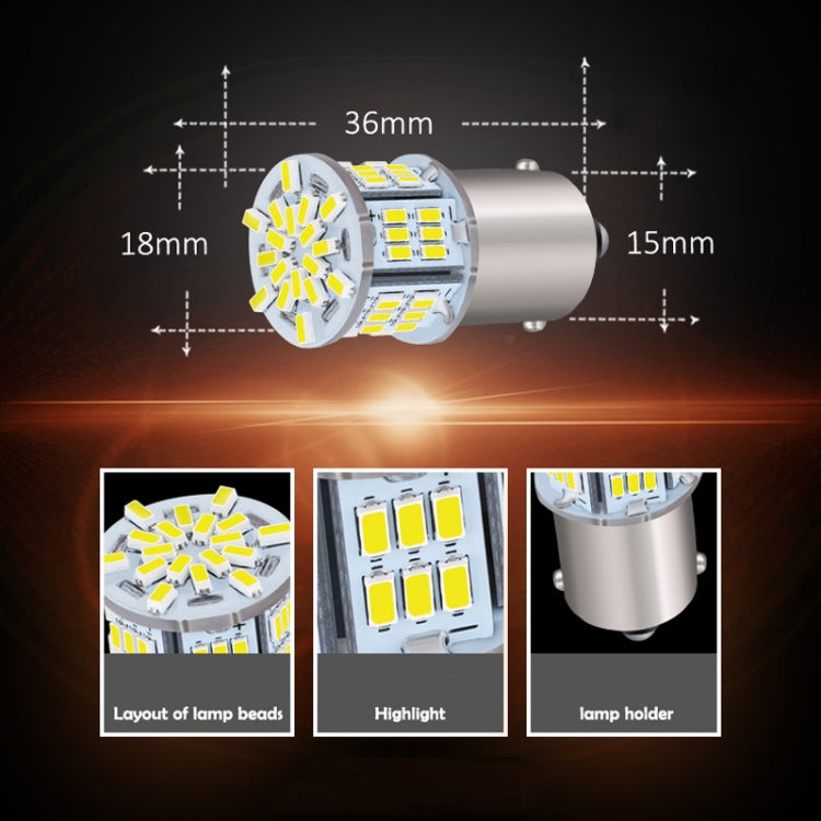 2pcs 1156-3014-5.4W LED Car Lights High Brightness Turn Signal Lights(White Light) - Arrow Turn Lights by PMC TechLife | Online Shopping South Africa | PMC TechLife | Buy Now Pay Later Mobicred