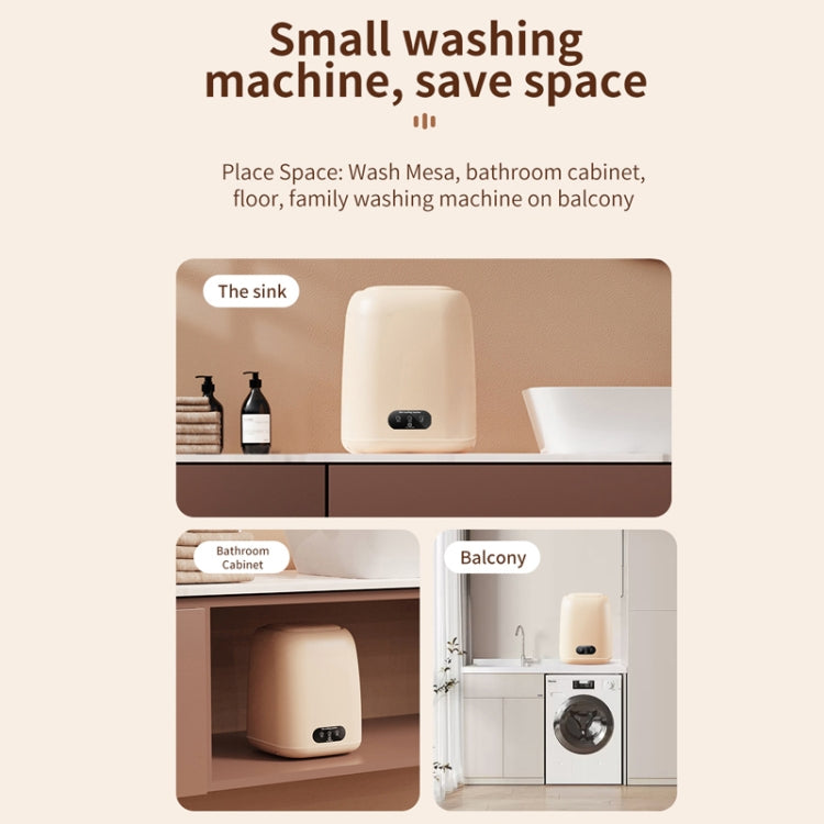 Small Household Portable Underwear Washing Machine, Size: US Plug(Milk Yellow) - free shipping - PMC TechLife - Order now!