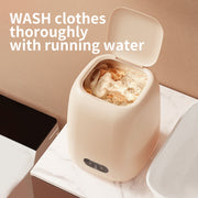 Small Household Portable Underwear Washing Machine, Size: EU Plug(Milk Yellow)