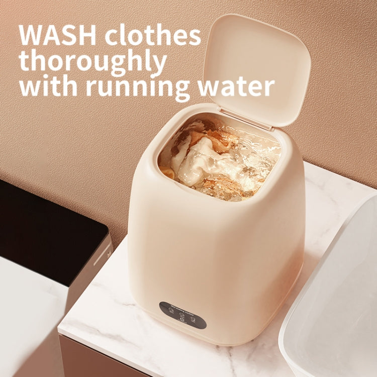Small Household Portable Underwear Washing Machine, Size: EU Plug(Milk Yellow)