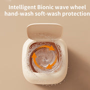 Small Household Portable Underwear Washing Machine, Size: UK Plug(Milk Yellow)