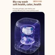 Small Household Portable Underwear Washing Machine, Size: UK Plug(Milk Yellow)