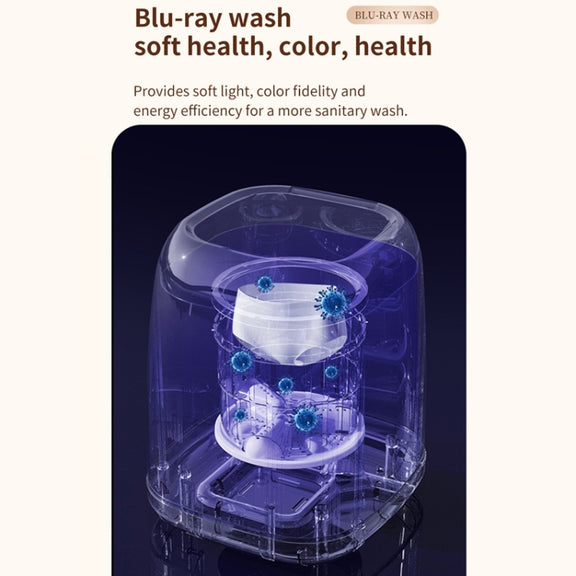 Small Household Portable Underwear Washing Machine, Size: UK Plug(Milk Yellow)