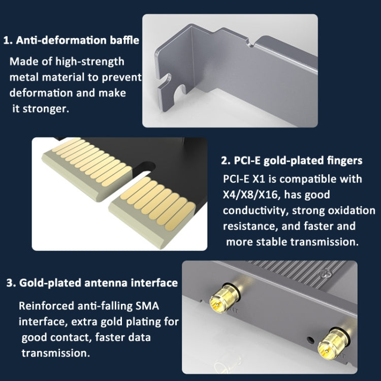 COMFAST BE200MAX 8774Mbps WiFi7 Network Card Bluetooth 5.4 Tri-Band PCIE WiFi Receiver - free shipping - PMC Jewellery - Order now!