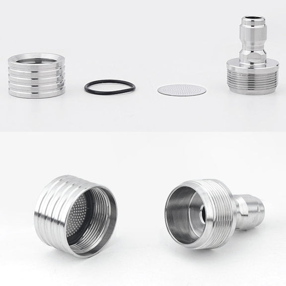High-pressure Car Wash 1/4 Fast Insert Water Lance Stainless Steel Sprinkler Anti-splash, Specification: 0.4mm Hole