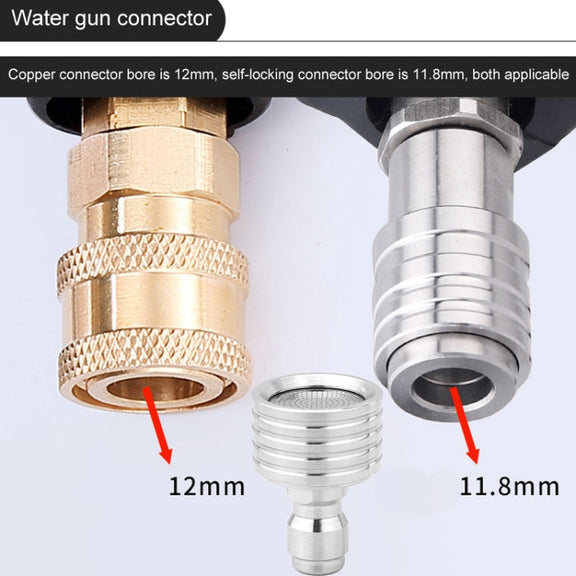 High-pressure Car Wash 1/4 Fast Insert Water Lance Stainless Steel Sprinkler Anti-splash, Specification: 0.4mm Hole