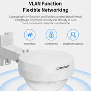 COMFAST WA933 Wi-Fi6  3000Mbps Outdoor Access Point Dual Band Water-resistant Wireless Router Support VLAN(UK Plug)