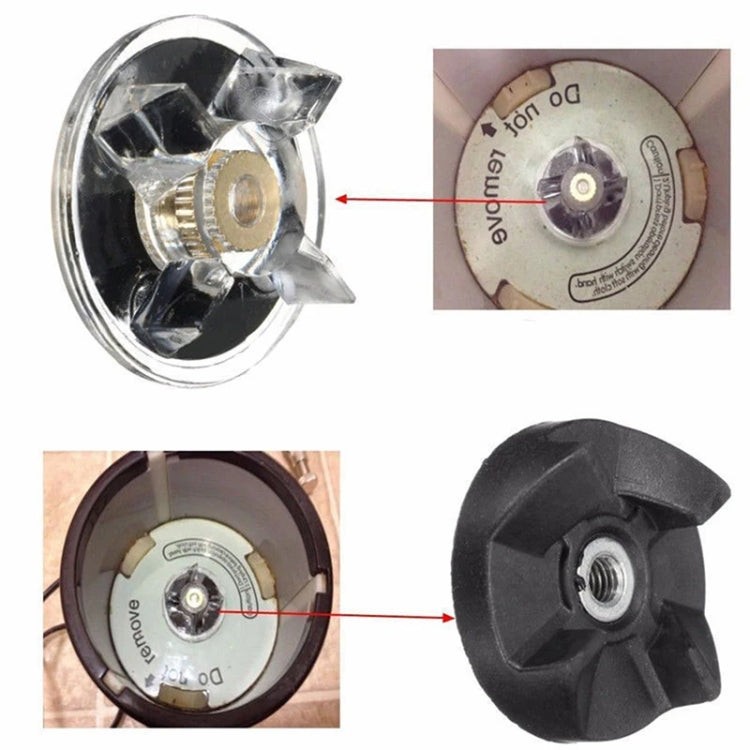 For Magic Bullet 250W Blender Juicer 2pcs Base Gear Blade Gear Replacement Part, Spec: Black Wheel