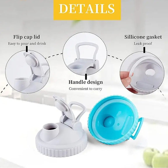 For Mason Jars Wide Mouth Flip Top Lid Airtight Leak Proof Reusable Canning Lids, Size: Diameter 70mm(Random Color)
