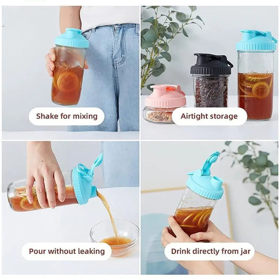 For Mason Jars Wide Mouth Flip Top Lid Airtight Leak Proof Reusable Canning Lids, Size: Diameter 70mm(Random Color)