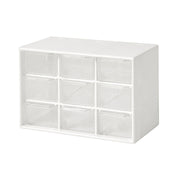 Transparent Desktop Small Objects Compartment Drawer Organizer Hair Accessories Storage Case, Color: 9 Grids White