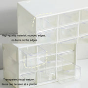 Transparent Desktop Small Objects Compartment Drawer Organizer Hair Accessories Storage Case, Color: 9 Grids White