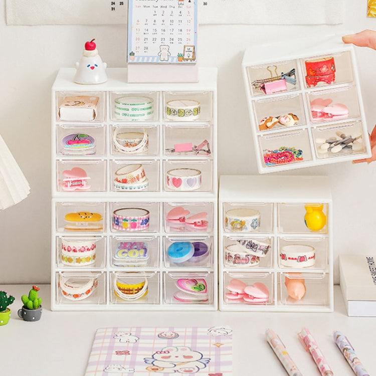 Transparent Desktop Small Objects Compartment Drawer Organizer Hair Accessories Storage Case, Color: 6 Grids Rose - free shipping - PMc TechLife - Order now!