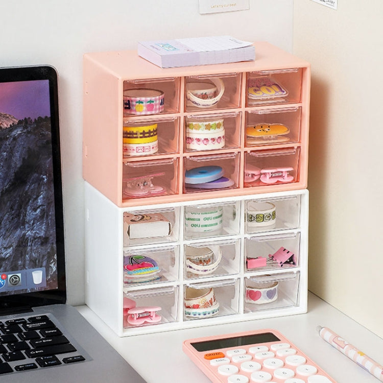Transparent Desktop Small Objects Compartment Drawer Organizer Hair Accessories Storage Case, Color: 9 Grids Pink - free shipping - PMc TechLife - Order now!