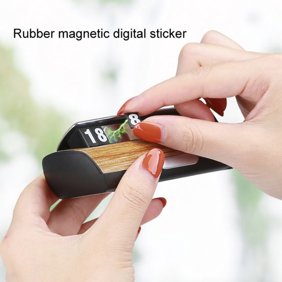 Hidden Luminous Temporary Parking Sign With Car Number, Color: Imitation Wood Grain