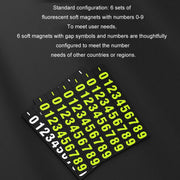 Hidden Luminous Temporary Parking Sign With Car Number, Color: Imitation Wood Grain