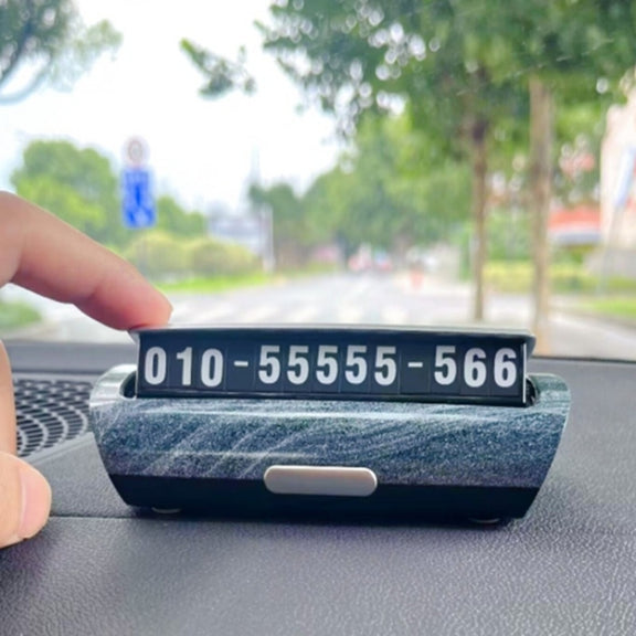 Hidden Luminous Temporary Parking Sign With Car Number, Color: Imitation Wood Grain