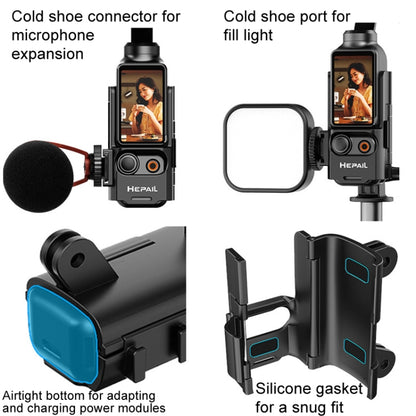 For DJI Osmo Pocket 3 HEPAIL Extended Adapter Protective Bezel Extension Handle Cold Shoe Adapter Bracket - free shipping - PMC Jewellery - Order now!