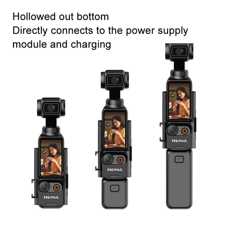 For DJI Osmo Pocket 3 HEPAIL Extended Adapter Protective Bezel Extension Handle Cold Shoe Adapter Bracket - free shipping - PMC Jewellery - Order now!