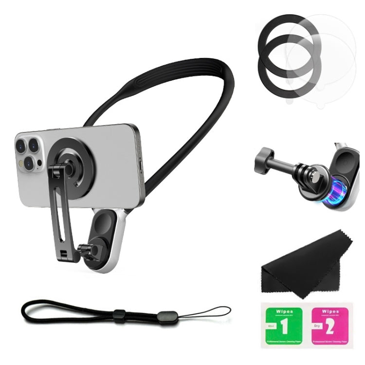 Magnetic Hanging Neck Holder For Mobile Phones/Action Cameras(Black) - DJI Mount & Holder by PMC TechLife | Online Shopping South Africa | PMC TechLife | Buy Now Pay Later Mobicred