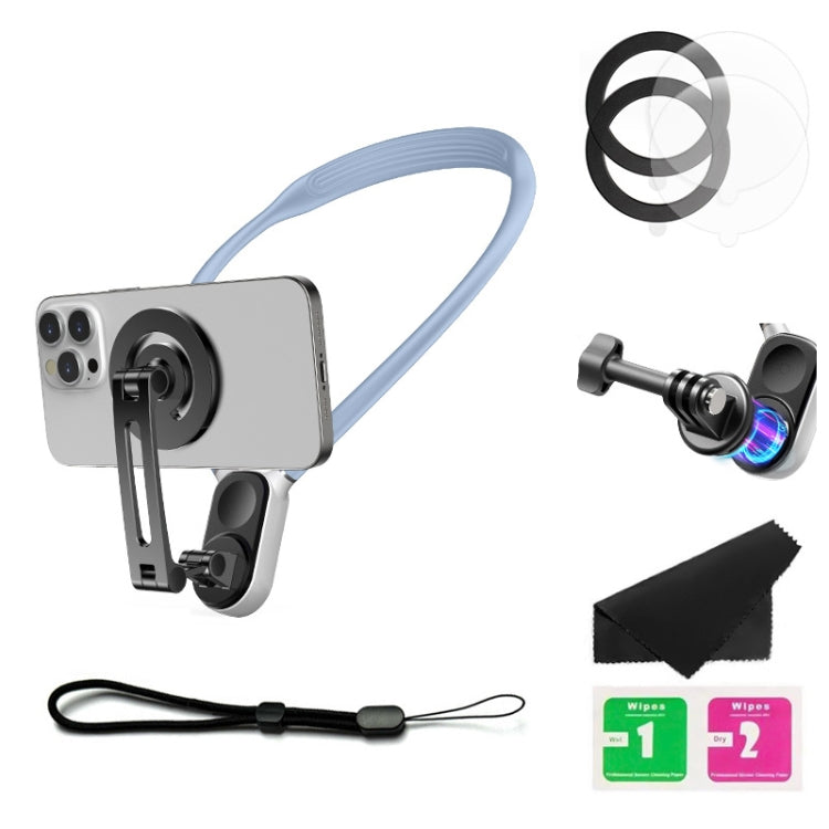 Magnetic Hanging Neck Holder For Mobile Phones/Action Cameras(Glacier Blue) - DJI Mount & Holder by PMC TechLife | Online Shopping South Africa | PMC TechLife | Buy Now Pay Later Mobicred